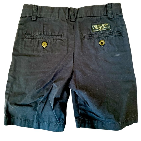 Ralph Lauren Polo Boys Shorts Navy Button Waist Size 4/4t - Picture 2 of 5